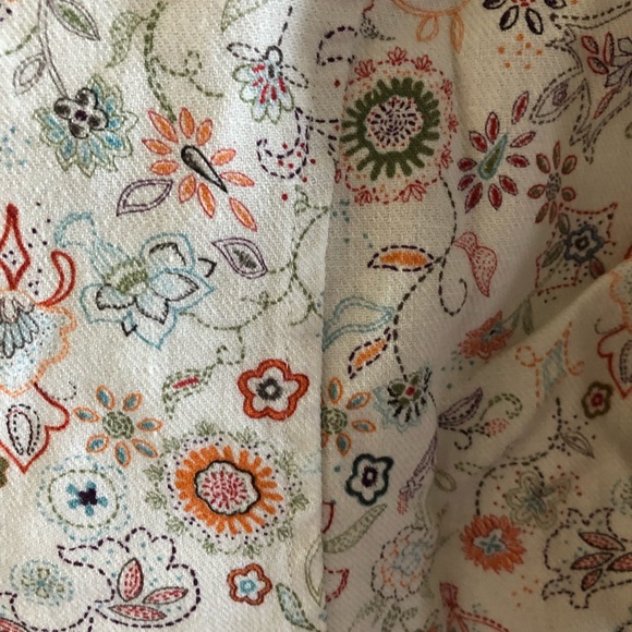 C & B Light Weight One Button Jacket-Sz L-Cream/Tn - Picture 6 of 9